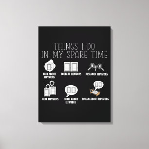Elevator Constructor Elevator Mechanic Elevator  Canvas Print