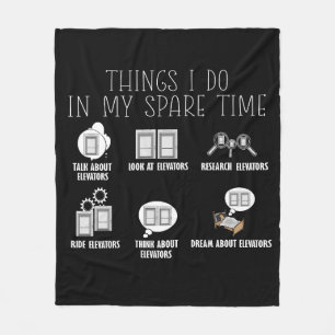 Elevator Constructor Elevator Mechanic Elevator Fleece Blanket