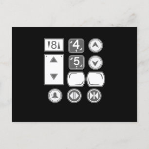 Elevator Elevator Buttons Elevator Postcard
