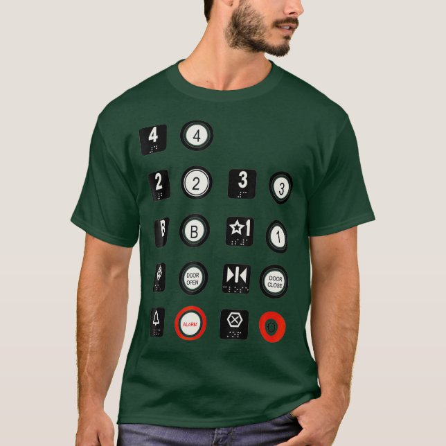Elevator  Elevator Buttons T-Shirt (Front)