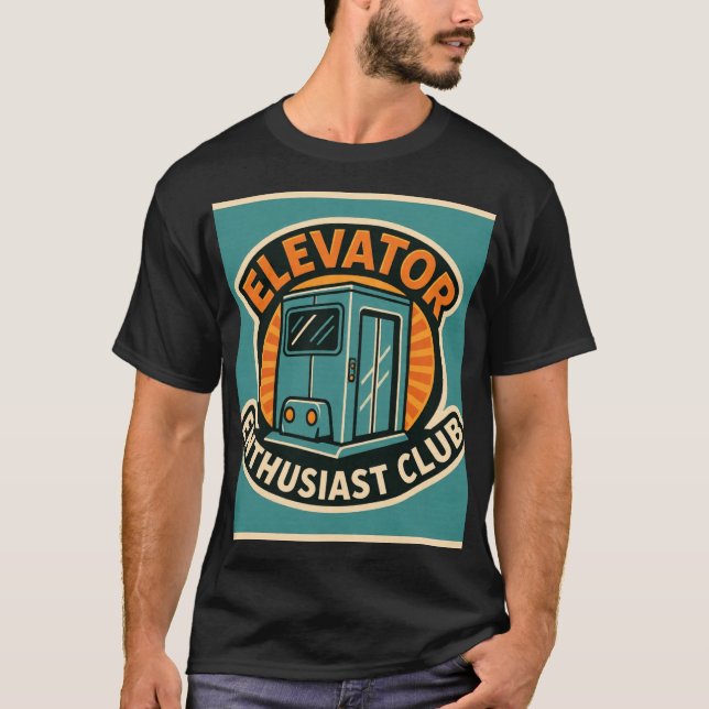 Elevator Enthusiasts Club – Modern Design T-Shirt (Front)