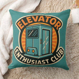 Elevator Enthusiasts Club – Modern Design Throw Pillow