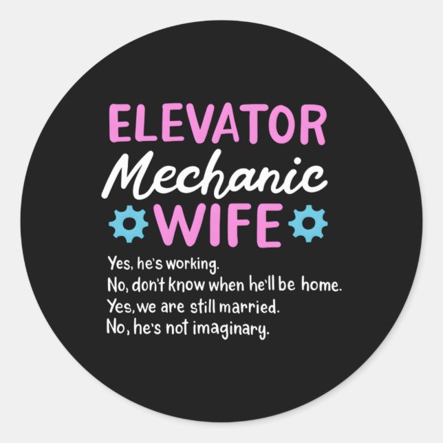 Elevator Mechanic Elevator Classic Round Sticker (Front)