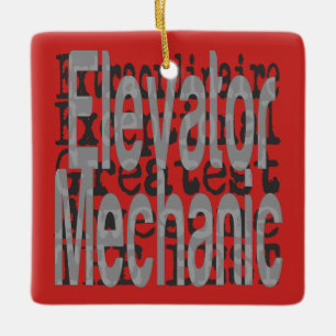 Elevator Mechanic Extraordinaire Ceramic Ornament