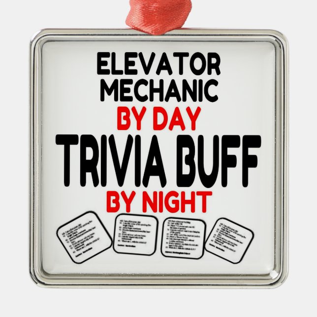 Elevator Mechanic  Loves Trivia Metal Ornament (Front)