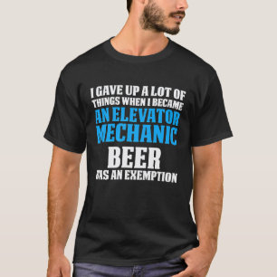 Elevator Mechanic Maintenance Beer Technician T-Shirt