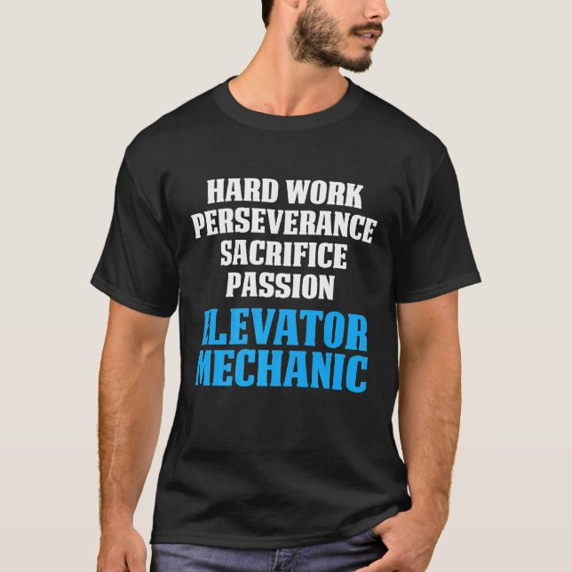 Elevator Mechanic Maintenance Fun Technician T-Shirt (Front)