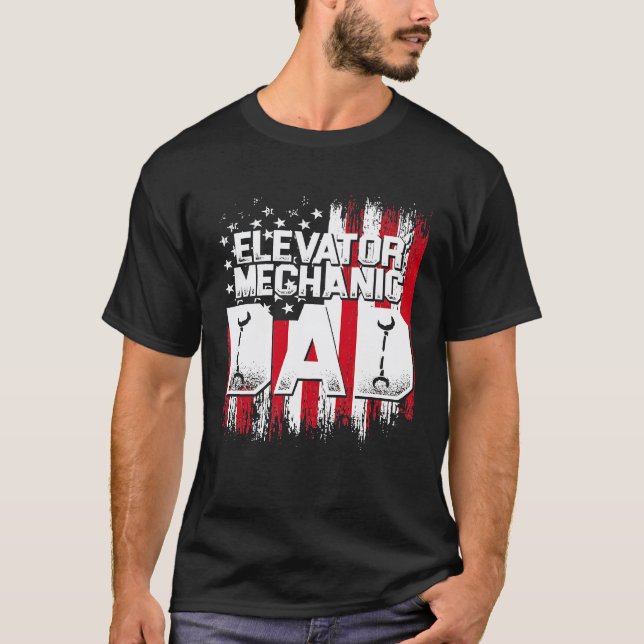 Elevator Mechanic Maintenance Life Learned Technic T-Shirt (Front)