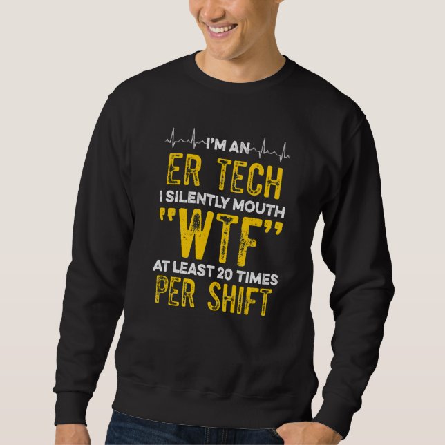 Elevator Mechanic Maintenance Silently Technician  Sweatshirt (Front)