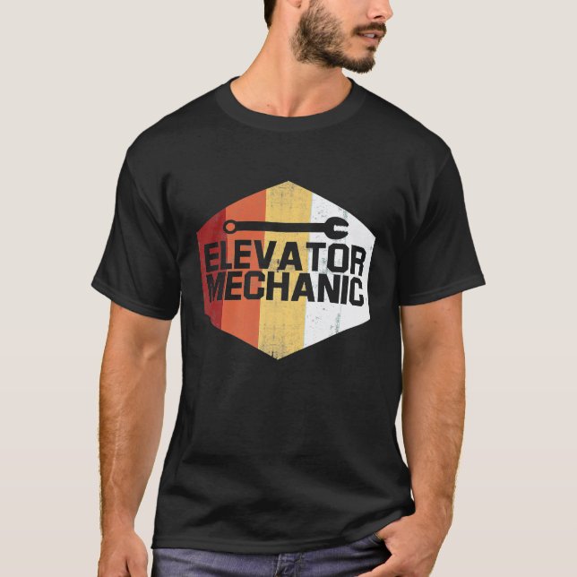 Elevator Mechanic Maintenance Studies Technician T-Shirt (Front)