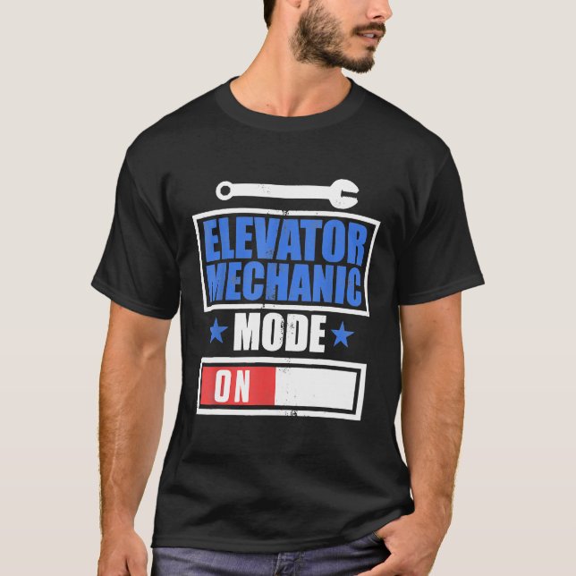 Elevator Mechanic Maintenance Study Technician  T-Shirt (Front)