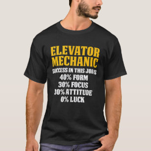Elevator Mechanic Maintenance Success Technician T-Shirt