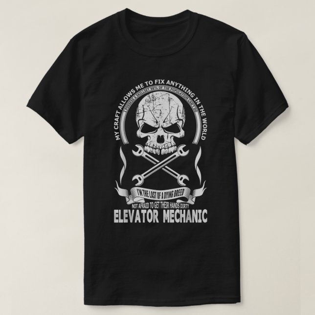 Elevator Mechanic T  T-Shirt (Design Front)