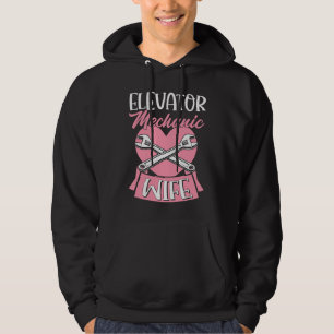Elevator Mechanic Wife Love Heart Mothers Day  1 Hoodie