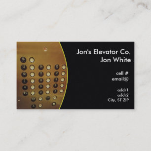 elevator panel business card