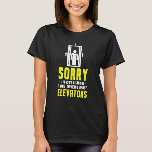 Elevator Technician Elevator Mechanic T-Shirt (Front)