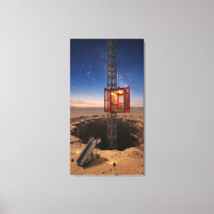 Elevator to Mars at 9 PM Canvas Print