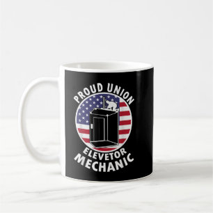 Elevator Union Tshirt for Labor Mechanic Coffee Mug