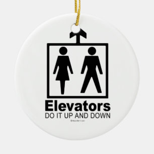 Elevators Ceramic Ornament
