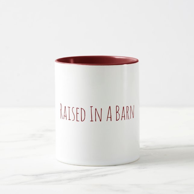 Élevé Dans Une Grange De Café Mug (Centre)