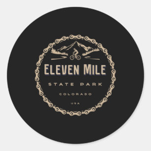 Eleven Mile State Park Colorado Mountain Bike Biki Classic Round Sticker