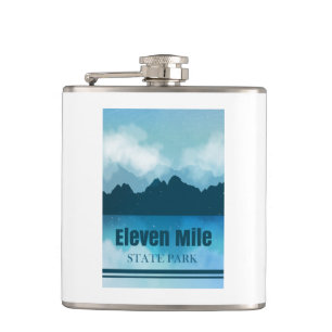 Eleven Mile State Park Colorado Reflection Hip Flask
