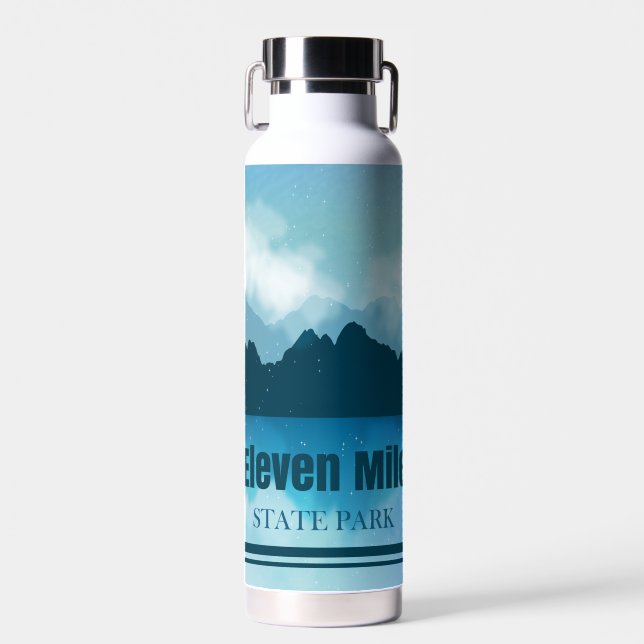 Eleven Mile State Park Colorado Reflection Water Bottle (Front)