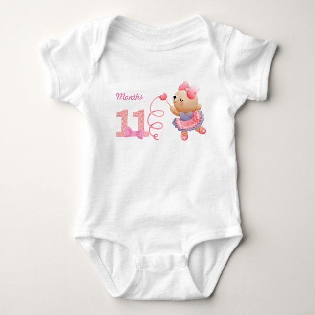 Eleven months baby bodysuit (Front)