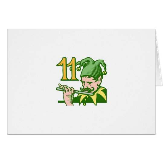 Eleven Pipers Piping Card