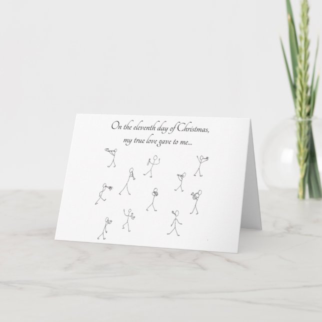 Eleventh Day of Christmas card (Front)