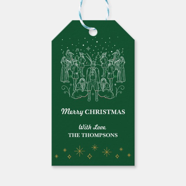 Eleventh DAY OF CHRISTMAS / Christmas Gift Tag (Front)