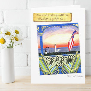 Élevez vieux avec moi la carte d'anniversaire