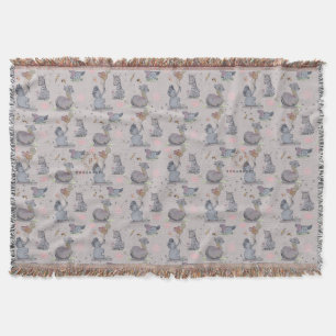 "Eleze Elephant & Polka Hen" Boganhues Blanket