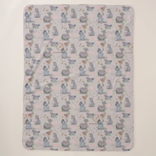 "Eleze Elephant & Polka Hen" Boganhues Blanket