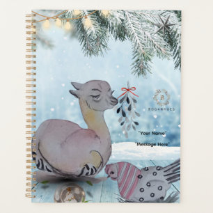 "Eleze style Lama with Polka Hen" Boganhues cover Planner