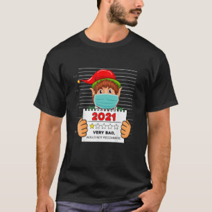 ELF 2021 One Star Rating Funny Christmas Boys Kids T-Shirt