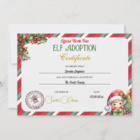 Elf Adoption Certificate