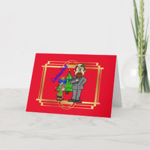 Elf and Jewish Man Chrismukkah Card