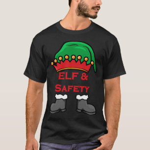 Elf And Safety, Funny Health & Safety Elf Long T-Shirt