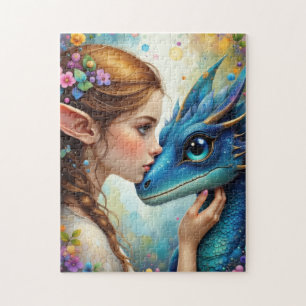 Elf and the Dragon Jigsaw Puzzle