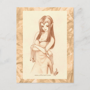 Elf (anime style) postcard