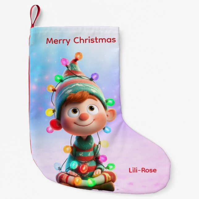Elf Arrival Christmas Stocking | North Pole Magic (Front)