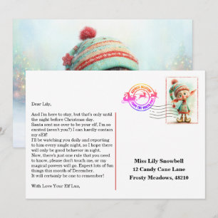 Elf Arrival Letter   North Pole Welcome Message Invitation