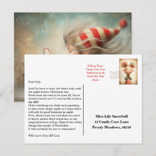 Elf Arrival Letter North Pole Welcome Message Postcard
