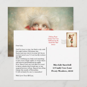Elf Arrival Letter North Pole Welcome Message Postcard