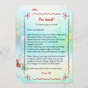 Elf Arrival Letter   Special Delivery from the Nor Holiday Card