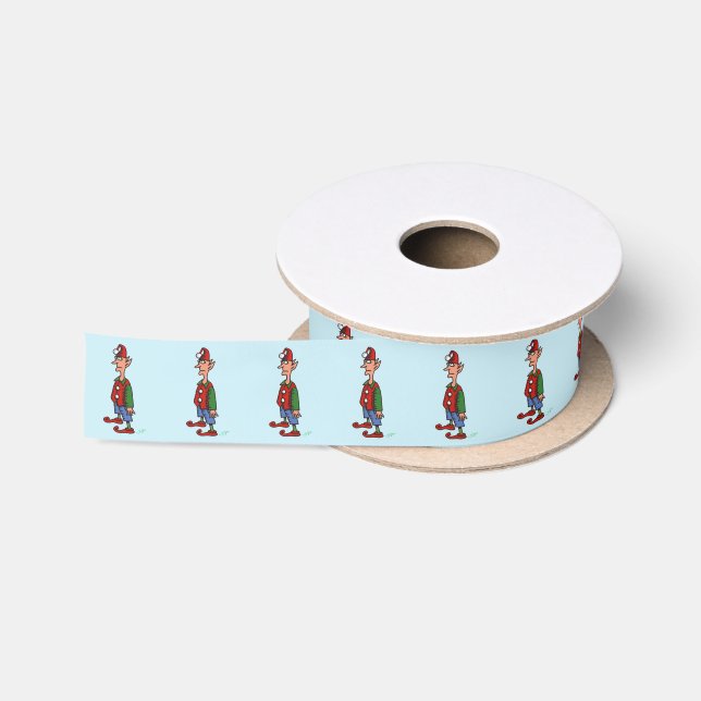 Elf At Attention blue ribbon spool Satin Ribbon (Spool)