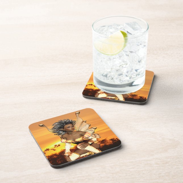 Elf at Dusk Drink Coasters (Right Side)