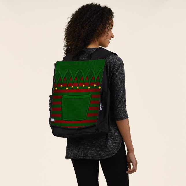 Elf Bags Christmas Costume Backpack (Worn)
