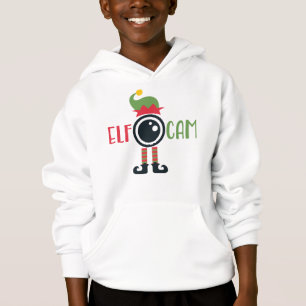 Elf Cam Christmas Holiday Kids Hoodie